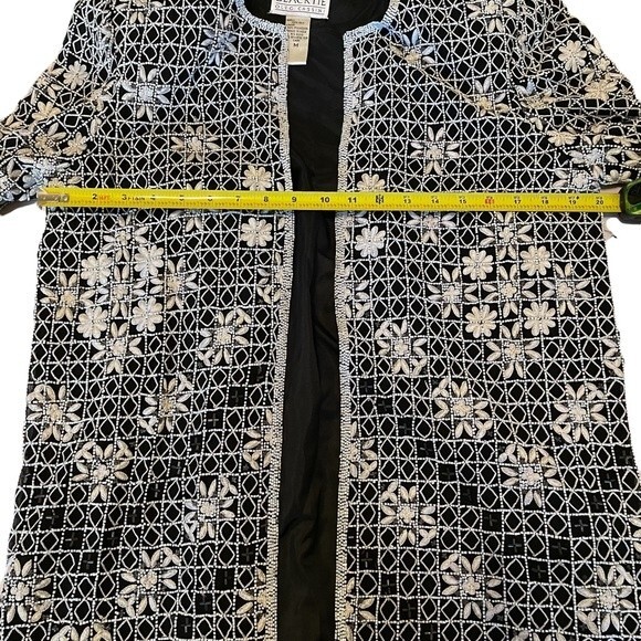 Oleg Cassini Black Tie Women's Party Wedding Formal Jacket Size Medium - Picture 8 of 9